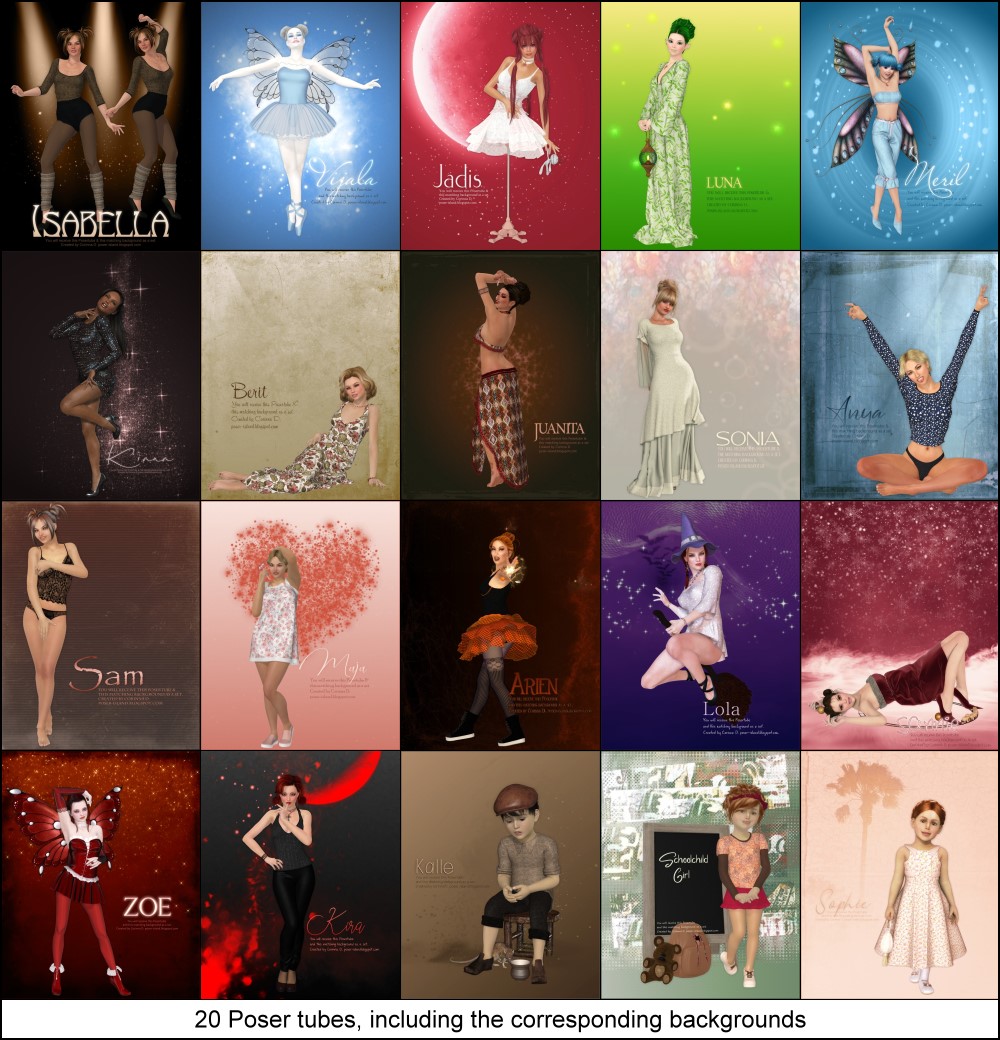 (image for) 20 PoserTube Packs